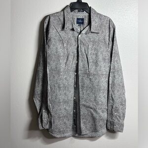 American Eagle Men Gray Button Shirt Seriously Soft Long Sleeve Size‎ XLT.